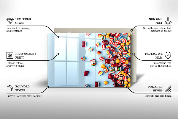 Copri piano cottura Caramelle colorate