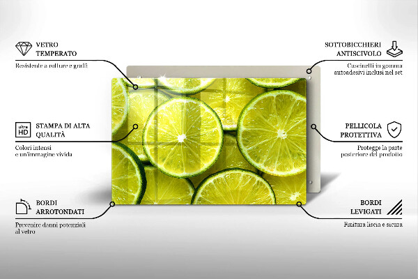 Protezione piano cottura Fette di lime