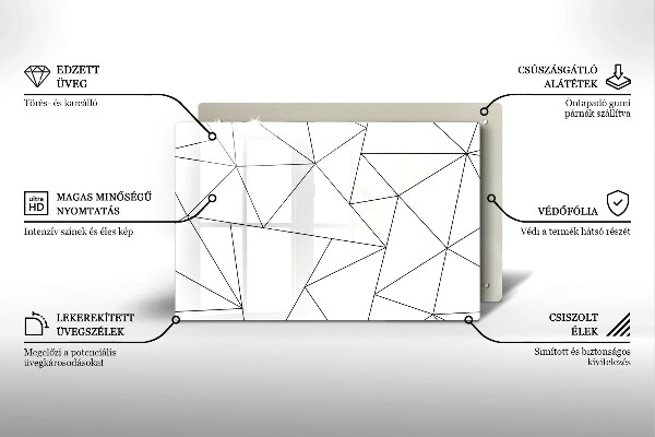 Protezione piano cottura Triangoli bianchi