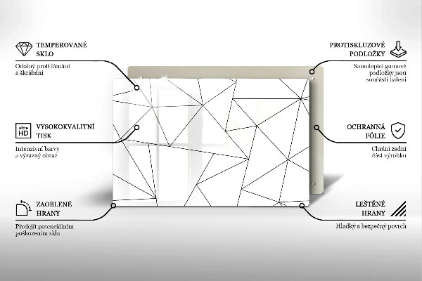 Protezione piano cottura Triangoli bianchi