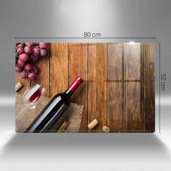 Protezione piano cottura Una bottiglia di vino rosso