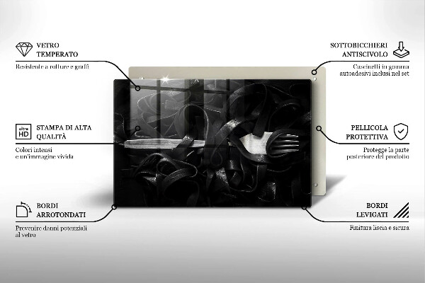Protezione piano induzione Tagliatelle Nere