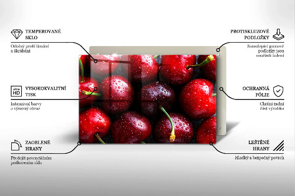 Protezione piano induzione Primo piano delle ciliegie