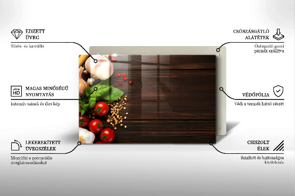 Protezione piano induzione Verdure sul tavolo