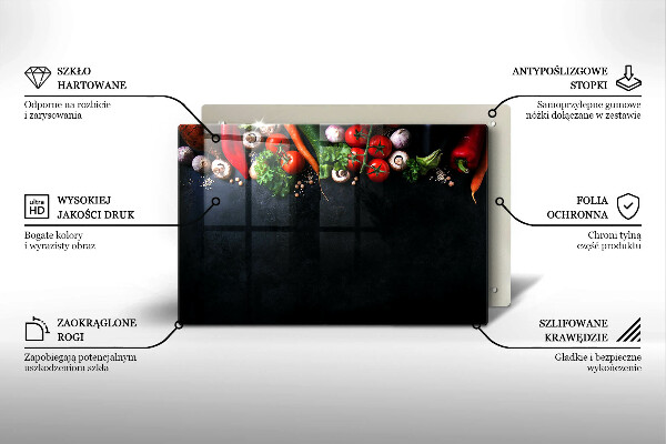 Protezione piano induzione Verdure colorate