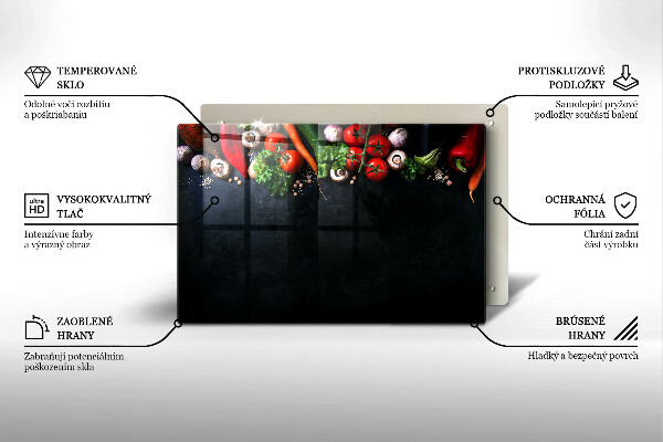 Protezione piano induzione Verdure colorate