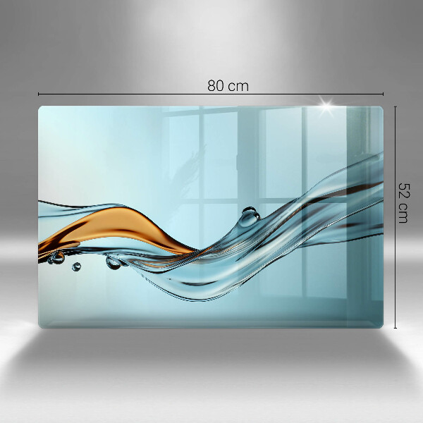 Protezione piano induzione Acqua su sfondo blu