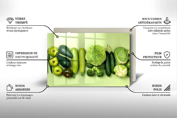 Protezione piano induzione Frutta e verdura verde