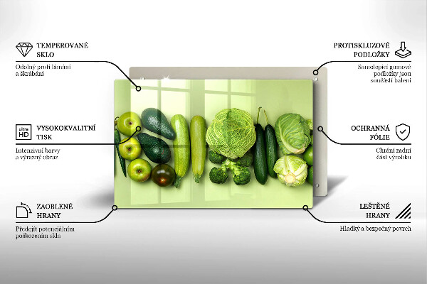 Protezione piano induzione Frutta e verdura verde