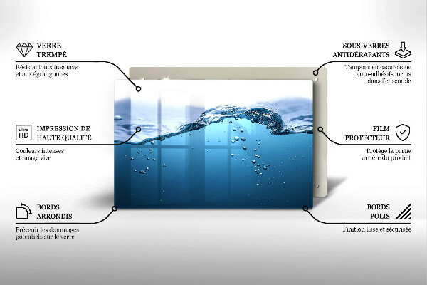 Protezione piano cottura Acqua blu