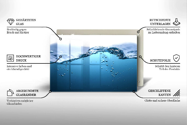 Protezione piano cottura Acqua blu