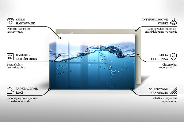 Protezione piano cottura Acqua blu