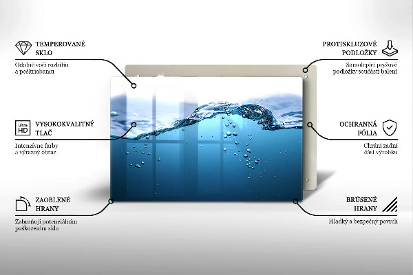 Protezione piano cottura Acqua blu