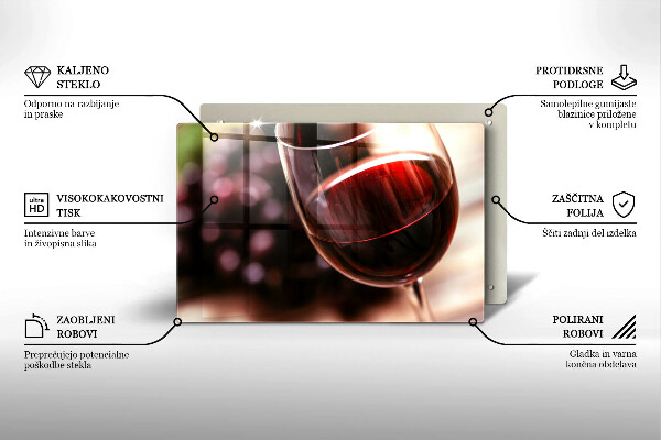 Copri piano cottura Un bicchiere di vino rosso