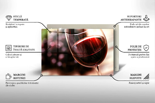 Copri piano cottura Un bicchiere di vino rosso