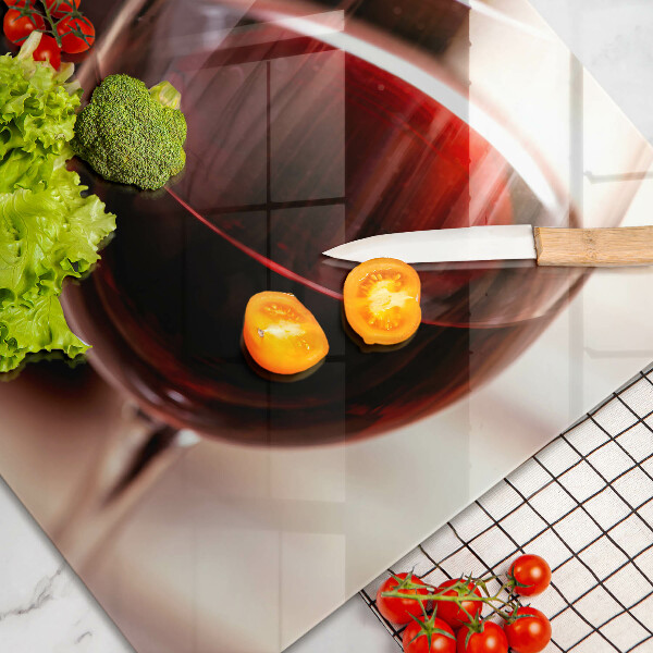 Copri piano cottura Un bicchiere di vino rosso