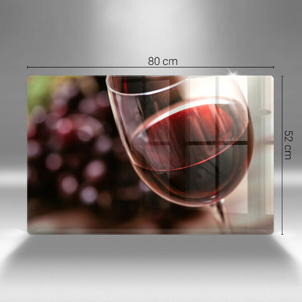 Copri piano cottura Un bicchiere di vino rosso
