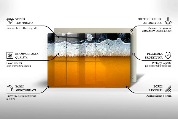 Copri piano cottura Bevi schiuma di birra