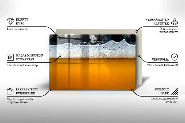Copri piano cottura Bevi schiuma di birra