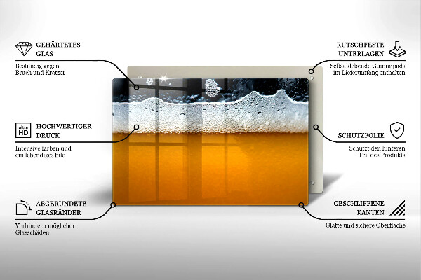 Copri piano cottura Bevi schiuma di birra