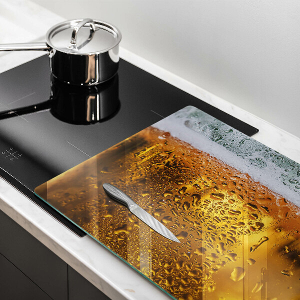 Protezione piano cottura Bicchiere di birra bagnato