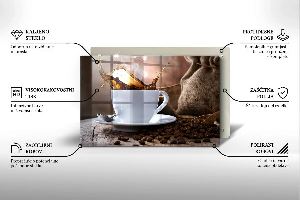 Copri piano cottura Tazza e chicchi di caffè