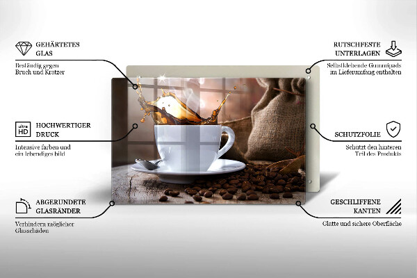 Copri piano cottura Tazza e chicchi di caffè