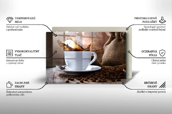 Copri piano cottura Tazza e chicchi di caffè