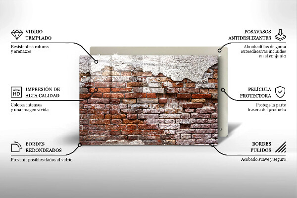 Copri piano cottura Vecchio muro di mattoni e cemento