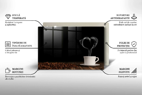 Copri piano cottura Cuore della tazza di caffè