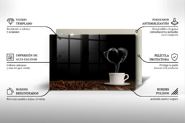Copri piano cottura Cuore della tazza di caffè