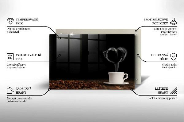 Copri piano cottura Cuore della tazza di caffè