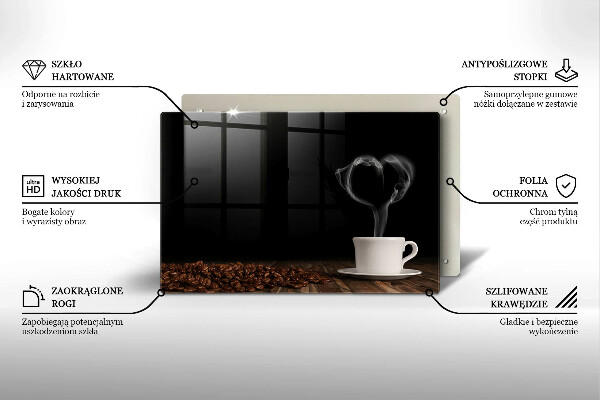 Copri piano cottura Cuore della tazza di caffè