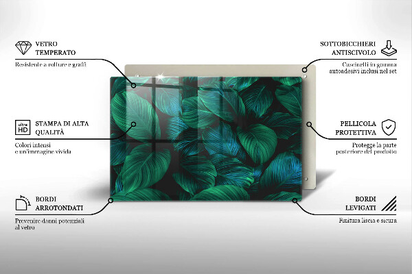 Protezione piano cottura Foglie della giungla