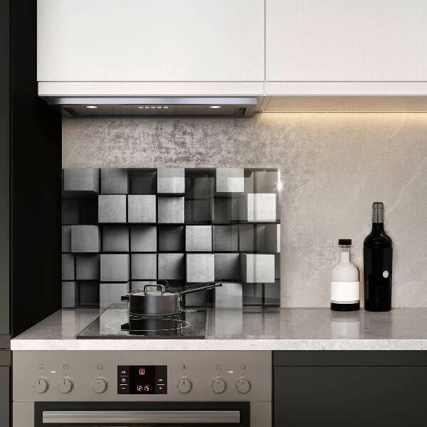 Copri piano cottura Quadrati astratti 3D