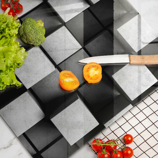 Copri piano cottura Quadrati astratti 3D