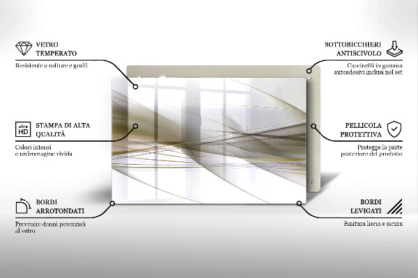 Copri piano cottura Disegno di linee astratte