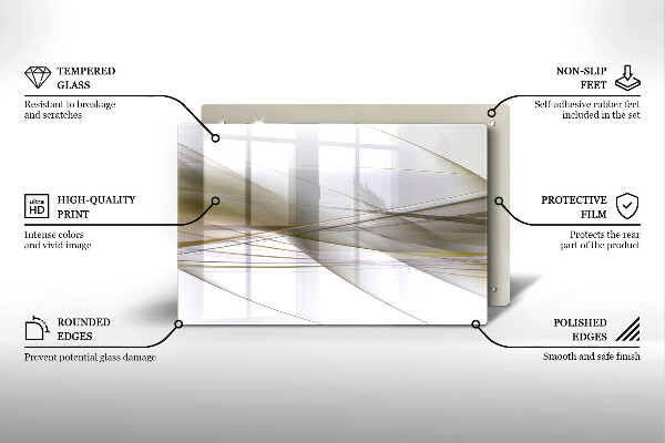 Copri piano cottura Disegno di linee astratte