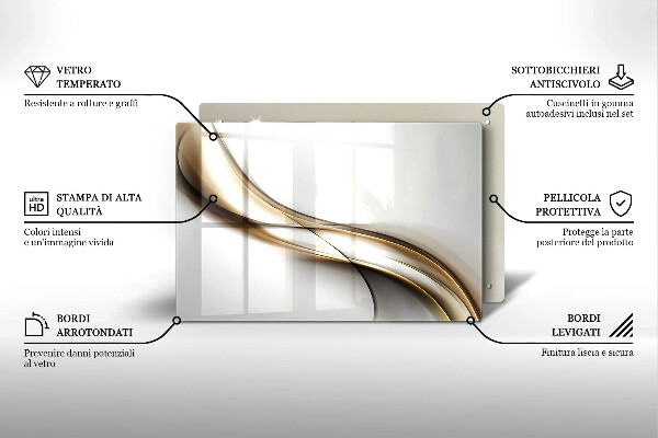 Copri piano cottura Astrazione di linee morbide