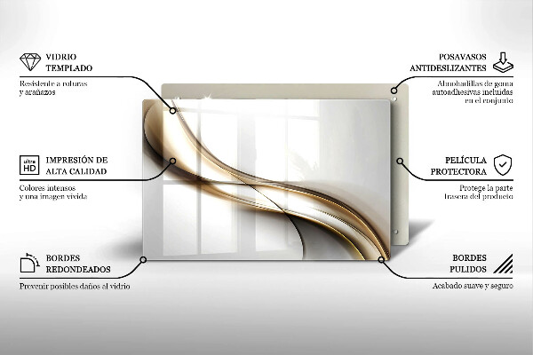 Copri piano cottura Astrazione di linee morbide