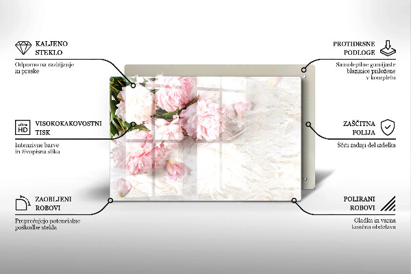 Copri piano cottura Delicati fiori di rose