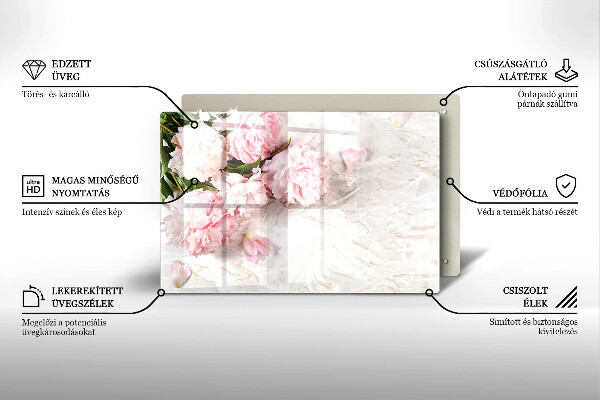 Copri piano cottura Delicati fiori di rose