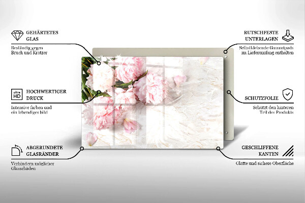 Copri piano cottura Delicati fiori di rose