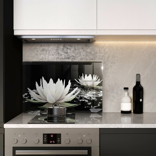 Copri piano cottura Gigli bianchi sull'acqua