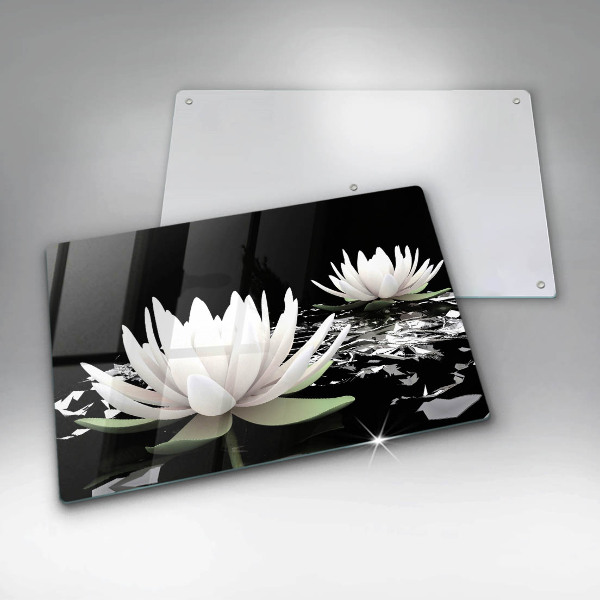 Copri piano cottura Gigli bianchi sull'acqua