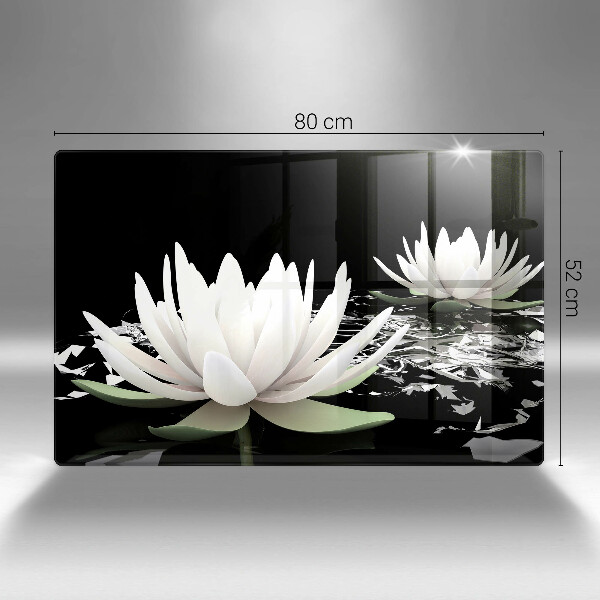 Copri piano cottura Gigli bianchi sull'acqua