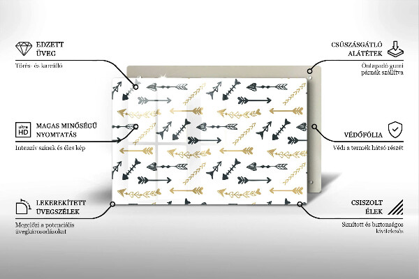 Copri piano cottura Modello di frecce Boho