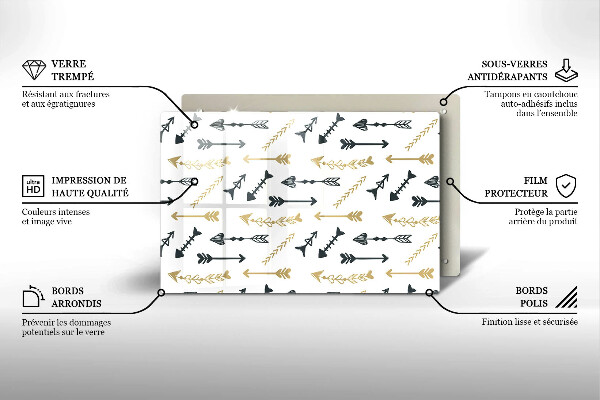Copri piano cottura Modello di frecce Boho