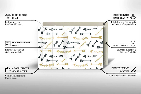 Copri piano cottura Modello di frecce Boho