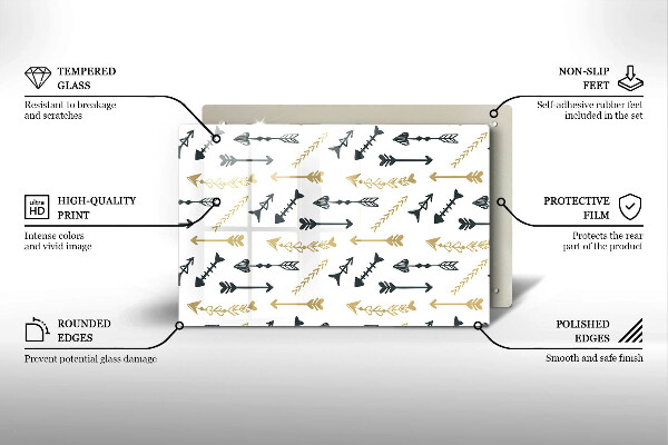 Copri piano cottura Modello di frecce Boho